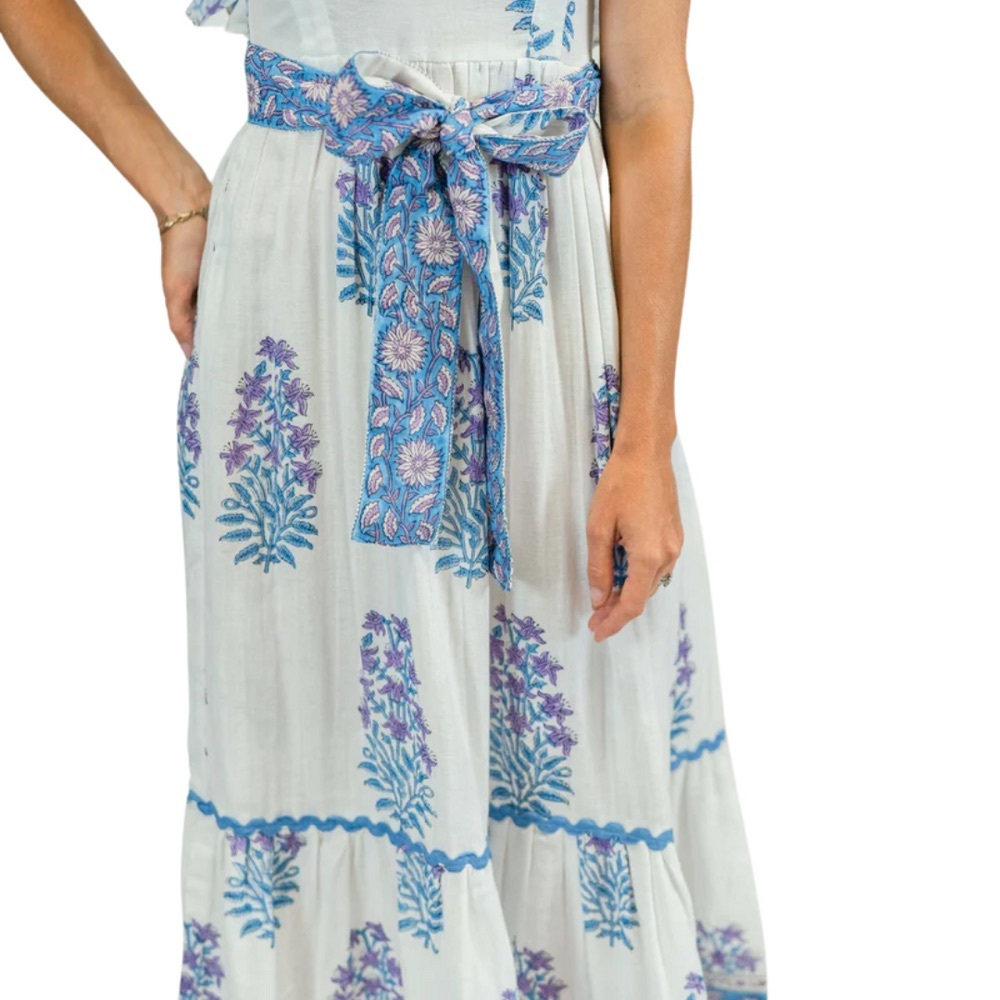 New! Victoria Dunn Sutton midi/maxi dress medium cottage core floral bow $200.00